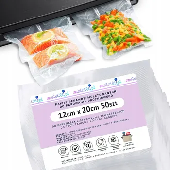 Moletované Sáčky Fólie 50 kusů 12 cm 20 cm