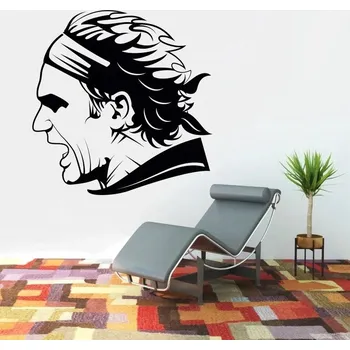 Samolepící dekorace Roger Federer tenista - vinylová samolepka na zeď 80x78cm