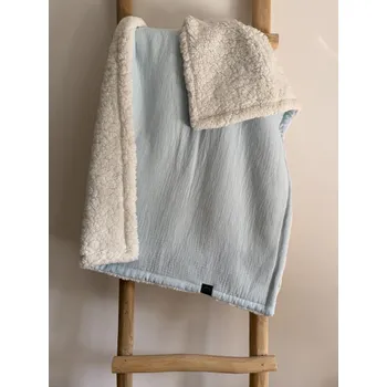 Dětská deka added EST.2020 DEKA S BERÁNKEM BABY BLUE