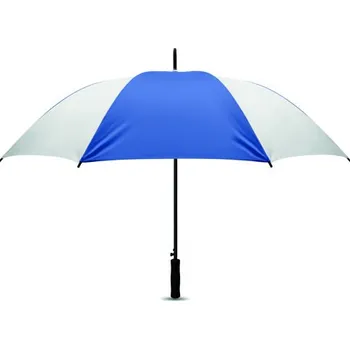 27 palcový deštník Swansea - Bílá / Modrá, Firemní dárkové předměty s vlastním potiskem