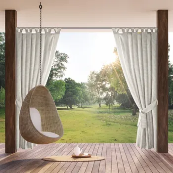 Závěs ArtFir Závěs na terasu GARDEN 3 PU | bílá/béžová 155 x 240 cm