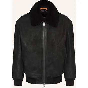 Boss Pánská Kožená Bunda Jonier, černá, 48