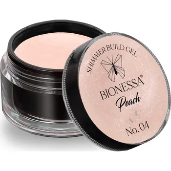Lak na nehty Bionessa č. 04 Třpytivý broskvový Stavební gel 15 ml