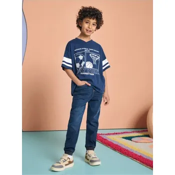 Chlapecké kalhoty Sinsay - Kalhoty s potiskem - námořnická modrá - 924EM-59J - 924EM-59J-128