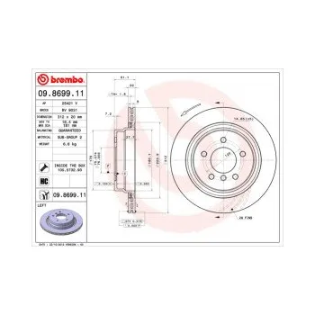 Brzdový kotouč BREMBO 09.8699.11 Brzdový kotouč Doprava Zdarma! Brembo UV-COATED Tři inovace v jednom UV ochrana lesklý kovový efekt a úcta k životnímu prostředí tři mimořádné funkce brzdových kotoučů Brembo UV-COATED Hlavní výhody technologie