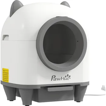 Toaleta pro kočku Samočistící box na stelivo 55,5x51x60 cm | bílý + šedý