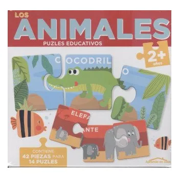 LOS ANIMALES (2+ AÑOS)- APRENDO EN CASA - PUZLES EDUCATIVOS (42 PIEZAS PARA 14 P (Kniha)