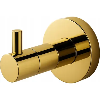 Věšák BALNEO Koupelnový háček QUBE ZLATÝ NEREZOVÁ OCEL Věšák na ručníky