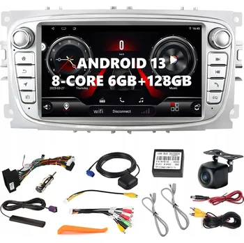 Mobilní telefon AUTORÁDIO S ANDROID 13 PRO FORD S-MAX 2006-2014, CARPLAY, ANDROID, AUTOMATICKÉ BT, SIM karta 6 GB/128 GB