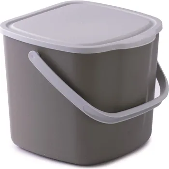 Odpadkový koš Snips Nádoba na biodpad s uchem tmavěšedá 3l