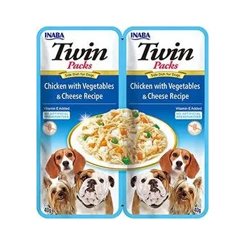 Krmivo pro psa Churu Dog Twin Packs Chicken&Vegetables&Cheese in Broth 80g