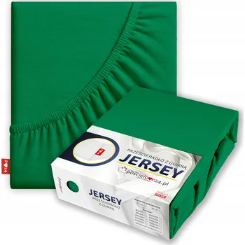 Prostěradlo Prostěradlo JERSEY 100x200 s gumou Hrubá Bavlna Boční strana 30 Lahvová Zeleň