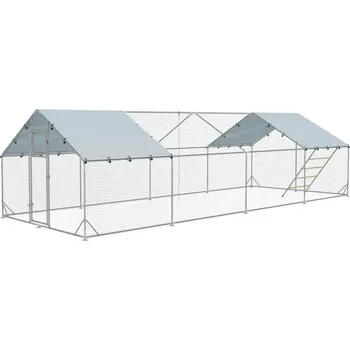 BRAVSON GROUP s.r.o. Výběh pro drůbež s bidlem PAWHUT D51-436V03SR, 3x8x1,95m + ECO Taška z recyklované bavlny v hodnotě 119,-