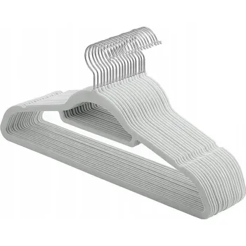 Ramínko Sada velurových ramínek na oděvy Mano 20 kusů šedá