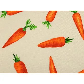 Bavlněná látka vafle šíře 50 cm - mrkev (10cm)