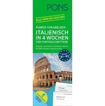 Cizojazyčná kniha PONS Power-Vokabelbox Italienisch in 4 Wochen für Fortgeschrittene (Kniha)