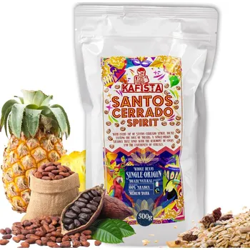 Kafista zrnková káva "Santos Cerrado Spirit" - Natural - 100% Arabica - Fairtrade - vhodné na espresso a plně automatické kávovary 1 Kg