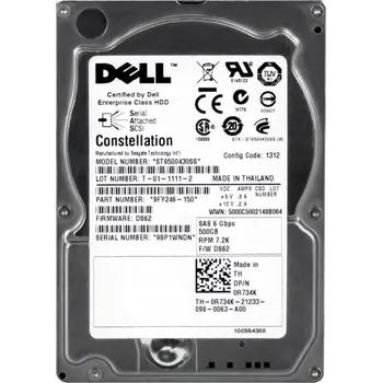 Interní pevný disk DELL 0R734K 500GB 7.2K 16MB SAS-2 2.5' ST9500430SS