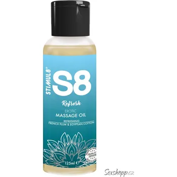Erotický masážní přípravek Masážní olej S8 Refresh, 125 ml