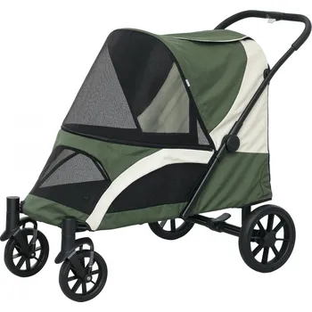 Kočárek pro psa Kočárek pro velké psy do 30 kg | tmavě zelený