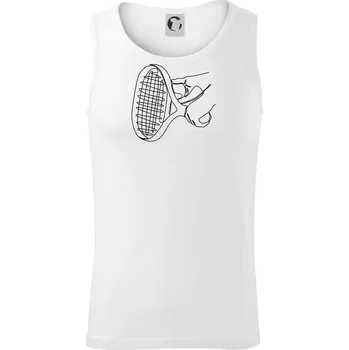 Tenisová raketa jednim tahem - Tílko pánské Core - 2XL ( Bílá )