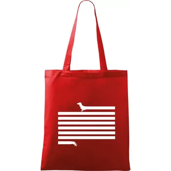 Jezevčík dlouhý - Taška bavlněná - 42 x 38 cm ( Červená )