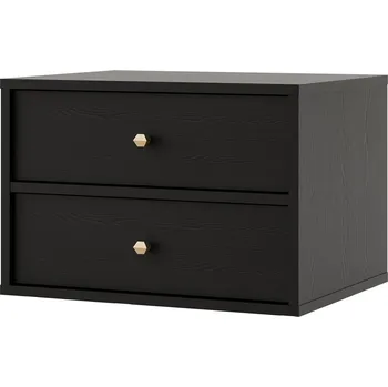 Noční stolek TOKYO 4 c | noční stolek 801 | 51,8 cm | černá grafit/zlatá