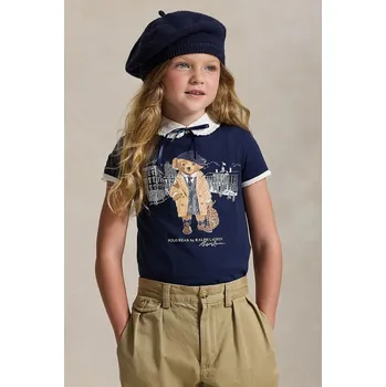 Dětské bavlněné tričko Polo Ralph Lauren 312979033001 námořnická modř 59X, vel. 90-100