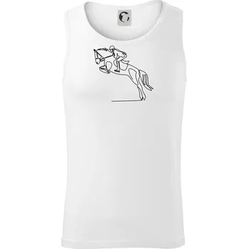 Jízda na koni jedním tahem - Tílko pánské Core - XL ( Bílá )