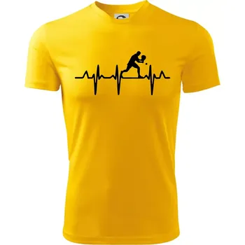 Chlapecké tričko EKG stolní tenista stojící - Dětské triko sportovní (dresovina) - 158 cm/12 let ( Žlutá )