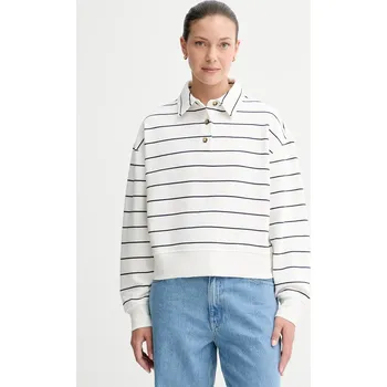 Dámská mikina Bavlněná mikina Marc O'Polo dámská, bílá barva, vzorovaná, 5000007098 00X, vel. XS