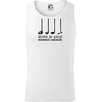 Golf - důležitá rozhodnutí - Tílko pánské Core - M ( Bílá )