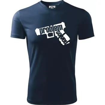 Chlapecké tričko Problém - zbraň - Dětské triko sportovní (dresovina) - 122 cm/6 let ( Námořní modrá (velmi tmavá - téměř černá) )