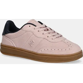 Dámské tenisky Semišové tenisky Tommy Hilfiger TH HERITAGE SNEAKER FW0FW08822 růžová 03X, EUR 39