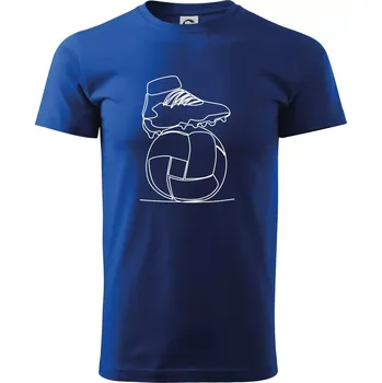 Fotbalový míč kopačka jedním tahem - Triko extra velké (5-8XL) - 8XL ( Královská modrá )
