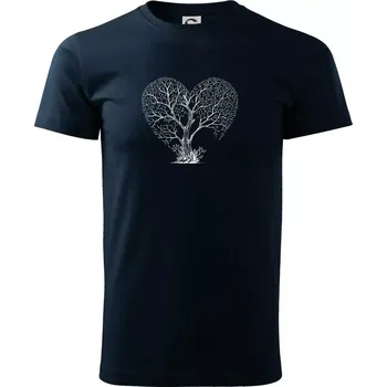 Pánské tričko Love strom - Triko extra velké (5-8XL) - 7XL ( Námořní modrá (téměř černá) )