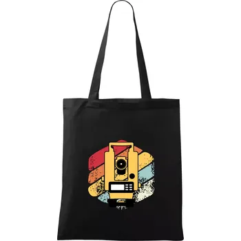 Teodolit vintage - Taška bavlněná - 42 x 38 cm ( Černá )