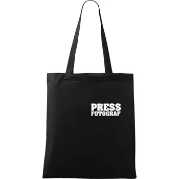Novinář nápis - Press Fotograf - Taška bavlněná - 42 x 38 cm ( Černá )