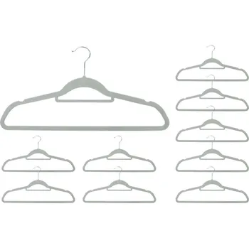 Věšák Velurový věšák MAXI 100 ks šedý