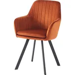 Vikio Designové křeslo terakota Velvet látka TJZ103O