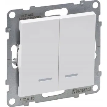 vypínač Dvojitý vypínač Klasik, Zápustný Legrand bílý 721115