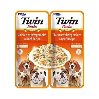 Krmivo pro psa Churu Dog Twin Packs Chicken&Vegetables&Beef in Broth 12x80g