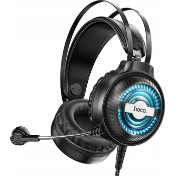 Sluchátka HOCO herní sluchátka přes uši s podsvícením