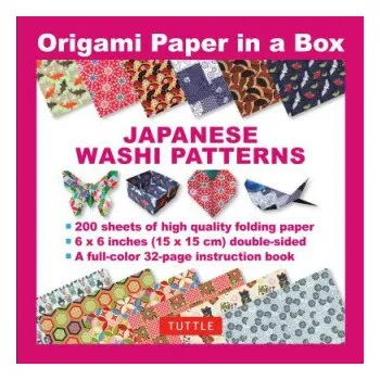 Cizojazyčná kniha Origami Paper in a Box - Japanese Washi Patterns 200 sheets (Tuttle Publishing)(List)