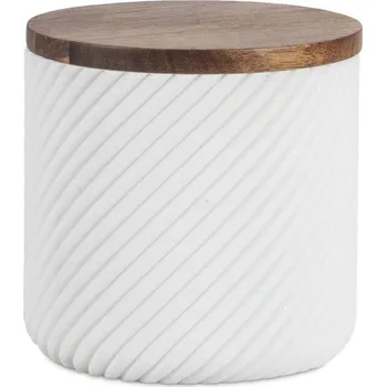 Dóza na potraviny Bílá dóza s prvky z Akácie