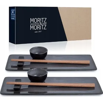 Sada nádobí Moritz Zestaw do sushi 10 ks pro 2 osoby, hůlky, misky, tácy
