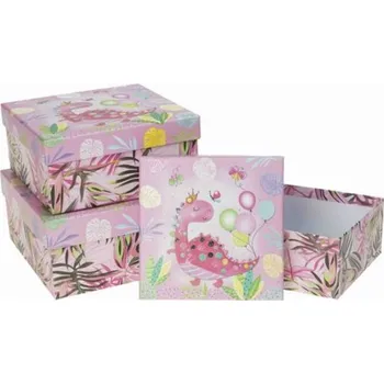 Dárkové krabice – sada 3 ks s motivem dino