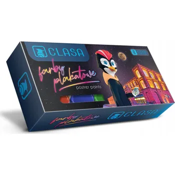 Vodová barva Plakátové Barvy Školní CLASA Barvičky pro děti 8 barev x 20 ml Schéma