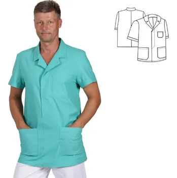 Zdravotnický oděv (0276) halena pánská - tyrkysová - 52/182