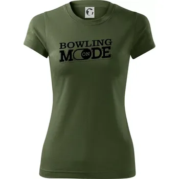 Dámské tričko Bowling mode - Dámské Fantasy sportovní (dresovina) - S ( Khaki )